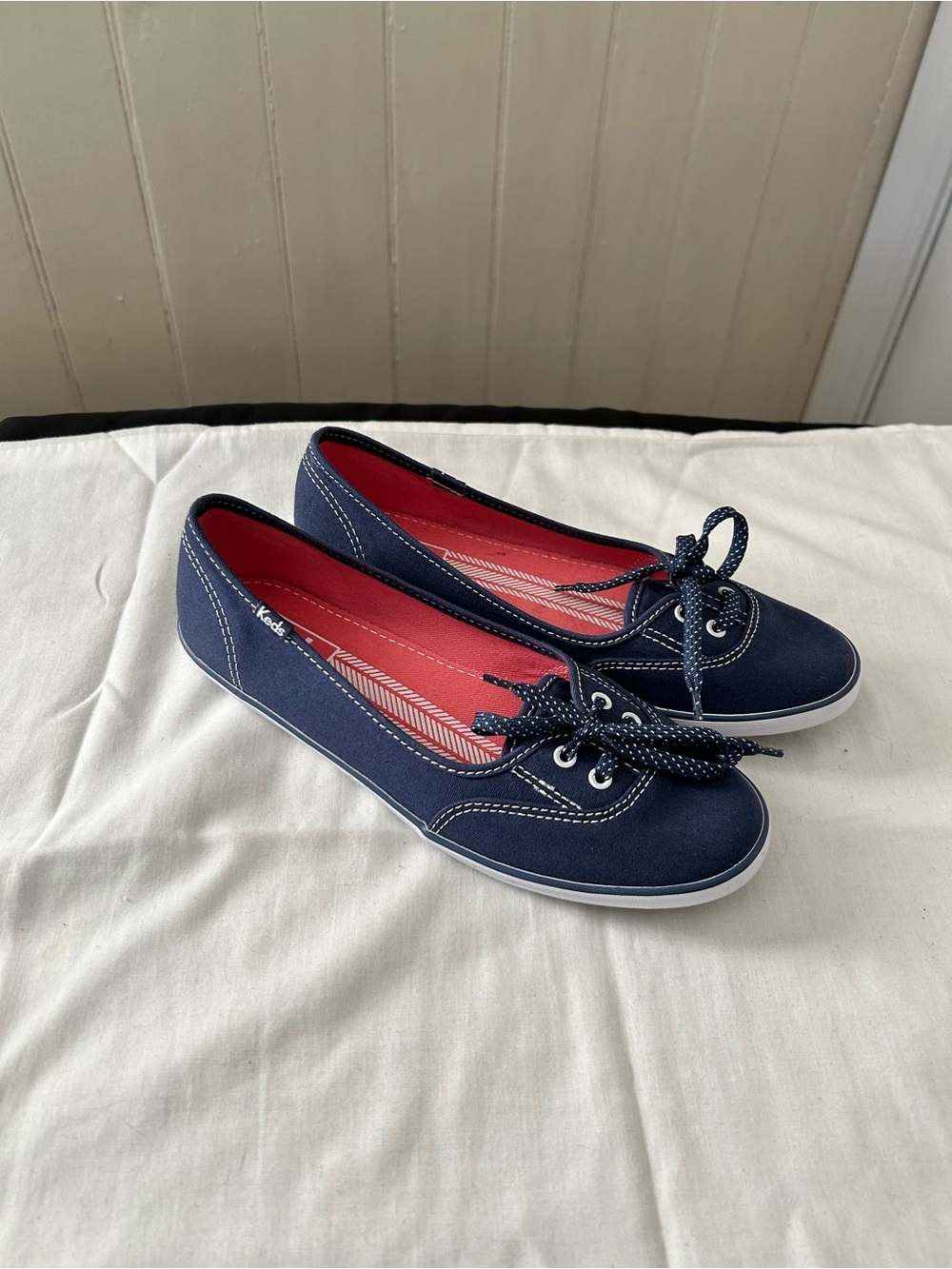 Keds Teacup CVO Navy Blue Canvas Slip-On Flats Size 6.5 NWOT